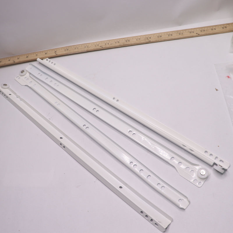 (Pair) Prime-Line Drawer Slide Kit White 19-3/4" Steel Tracks R 7212