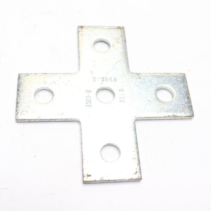 B-Line 5-Hole Cross Plate Zinc Plated 1/2" B132