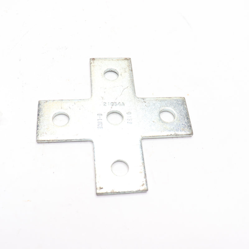 B-Line 5-Hole Cross Plate Zinc Plated 1/2" B132