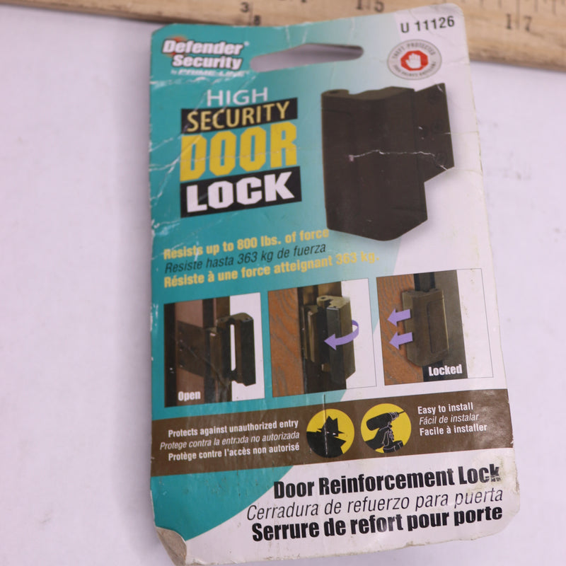 Prime-Line High Security Door Reinforcement Lock Aluminum Bronze 3" U11126