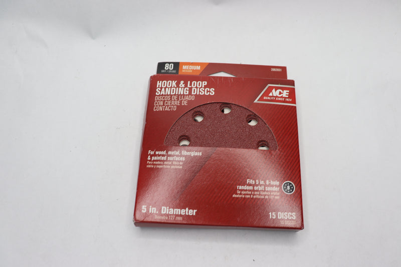 (15-Pk) Ace Hook and Loop Sanding Discs 2062651