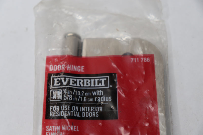 Everbilt Door Hinge Satin Nickel 5/8" Radius 4"  711786