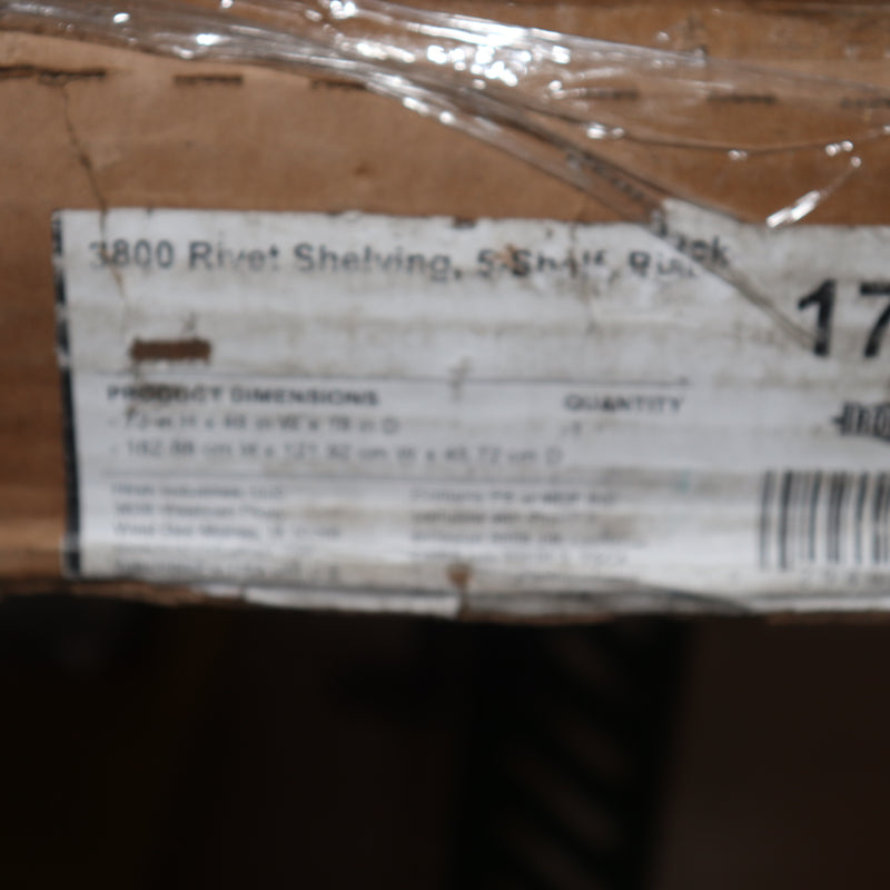 Iron Horse Utility Shelving Unit Set Black 5-Shelves 18"D x 48"W x 72"H 17313