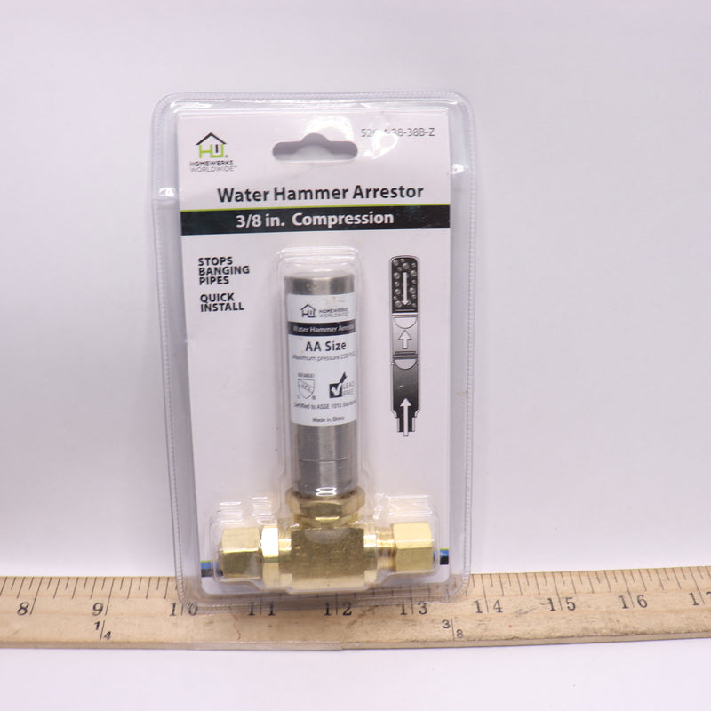 Homewerks Water Hammer Arrestor with No Lead 3/8" OD Comp x 3/8"