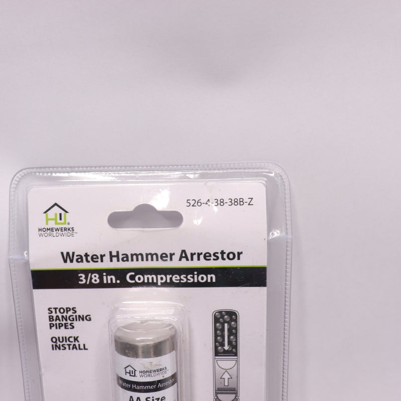 Homewerks Water Hammer Arrestor with No Lead 3/8" OD Comp x 3/8"