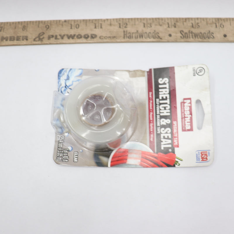 Nashua Stretch & Seal Self-Fusing Silicone Tape Clear 1" x 10' D-7124-2