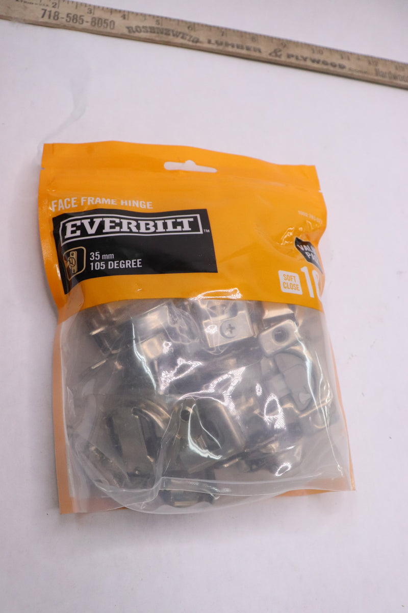 (10-Pk) Everbilt Overlay Soft Close Face Frame Hinge 105° 1-1/4" 1002763073