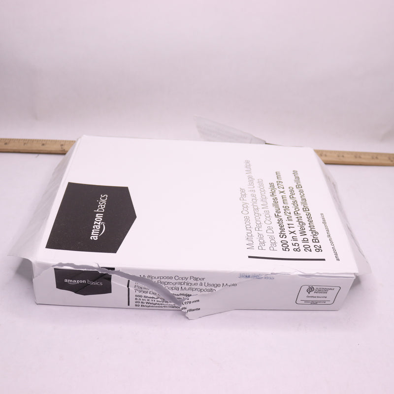 Amazon Basics Multipurpose Copy Printer Paper 500 Sheets White 8.5" x 11"