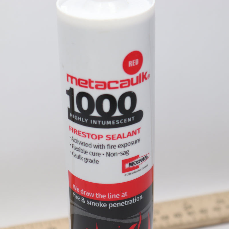 Rectorseal Metacaulk 1000 Intumescent Firestop Sealant Red 10.3 oz.