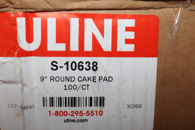 (100-Pk) Uline Round Cake Pads 9" S-10638