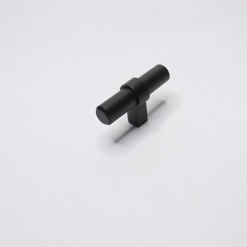 (1-Pk) GlideRite Solid Euro T-bar Handle Knob Matte Black 4002-T-MB-1