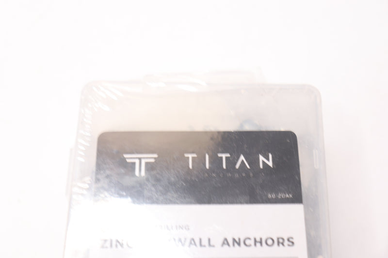 (50-Pk) Titan Self-Drilling Drywall Anchors Metal/Zinc Holds 75lbs