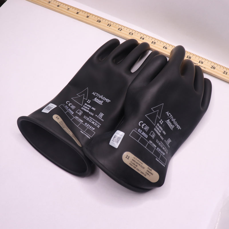 Ansell Electrical Safety Glove Rubber Black 11 GC00B11