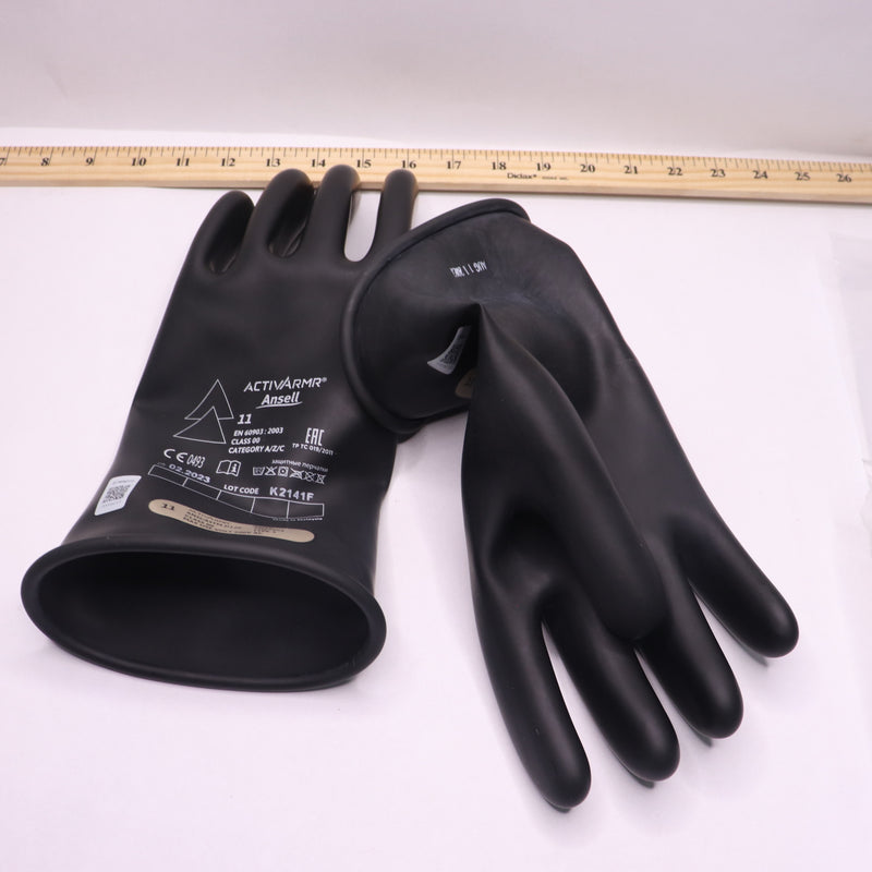 Ansell Electrical Safety Glove Rubber Black 11 GC00B11