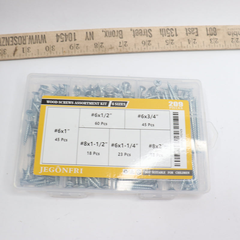 (200-Pk) Jegonfri Flat Head Hardware Wall Nails Nickel Plated 14-Ga 1-3/4"