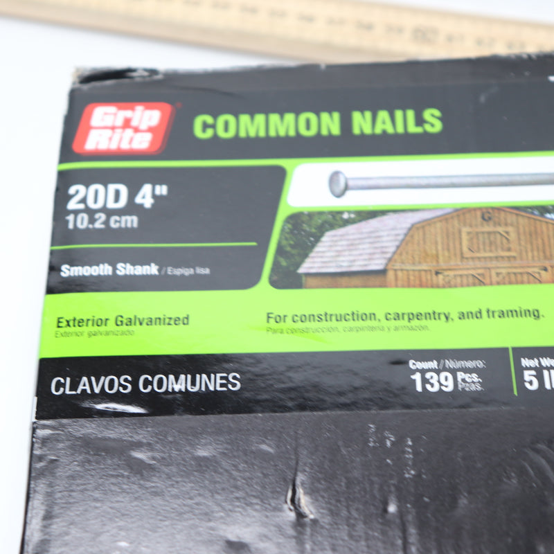 Grip Rite Galvanized Common Nail 20D 5 lb 540898