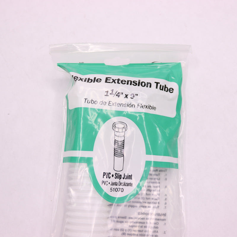 Danco Slip-Joint Tailpiece Extension White 1-1/4" x 9" 51070