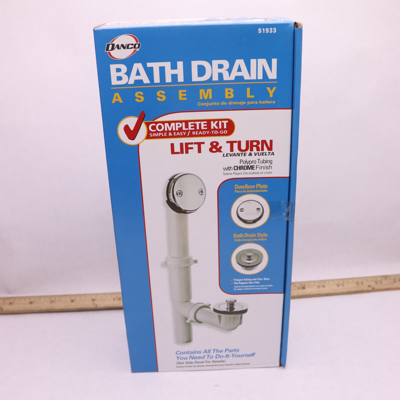 Danco Lift & Turn Tub Drain Kit Plastic White 1-1/2" 51933