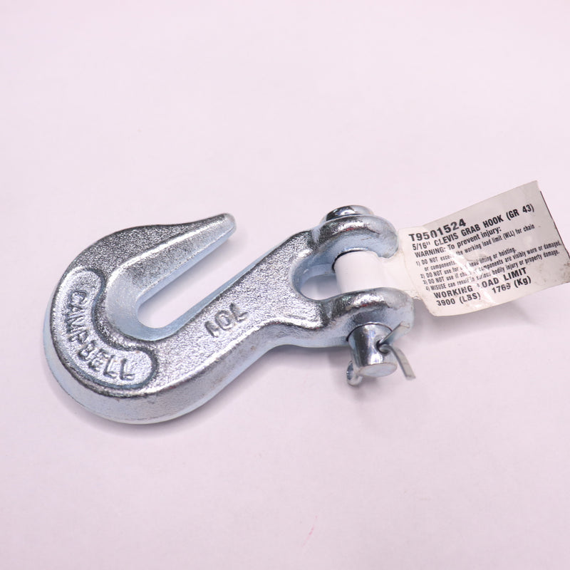 Campbell Grab Hooks Grade 43 Zinc Plated 5/16" T9501524