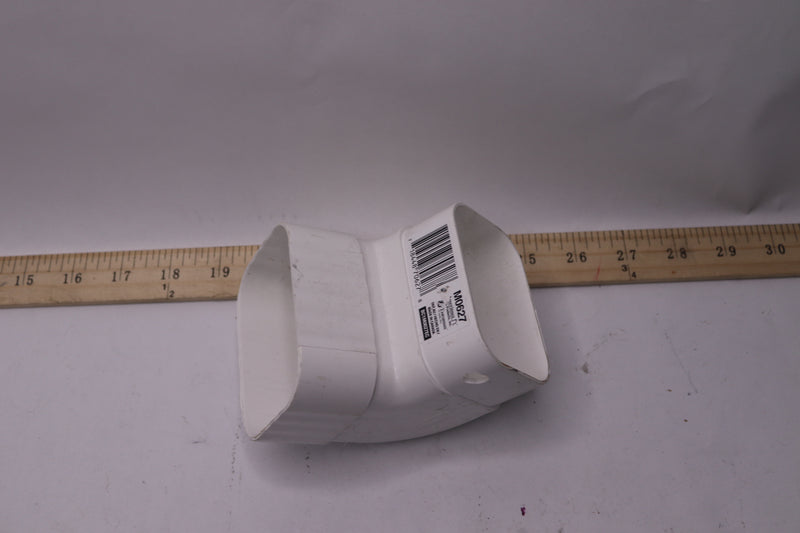 Amerimax Home Products 2 in. x 3 in. White Vinyl Downspout A-Elbow