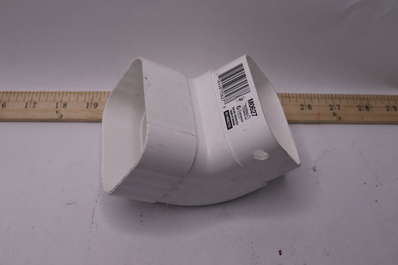 Amerimax Home Products 2 in. x 3 in. White Vinyl Downspout A-Elbow