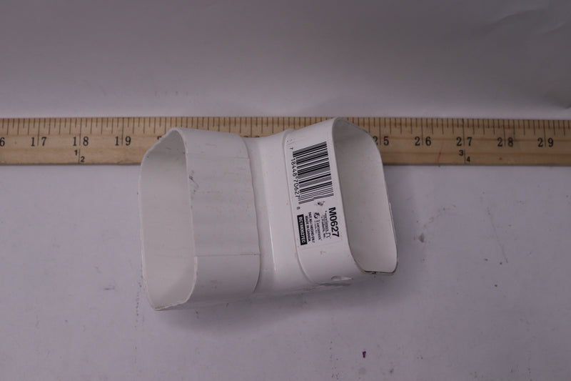 Amerimax Home Products 2 in. x 3 in. White Vinyl Downspout A-Elbow