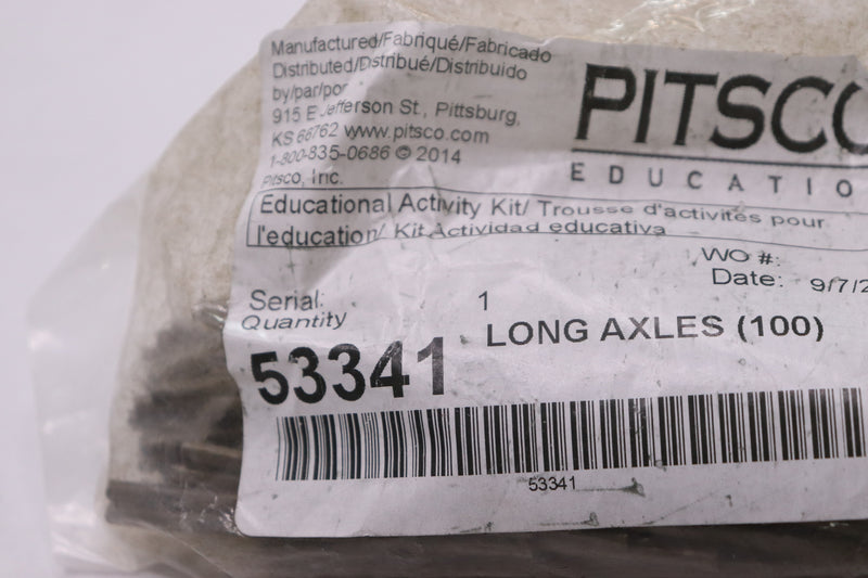(100-Pk) Pitsco Long Axles 2-1/2" 53341