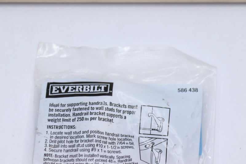 Everbilt Handrail Bracket White Steel 586438