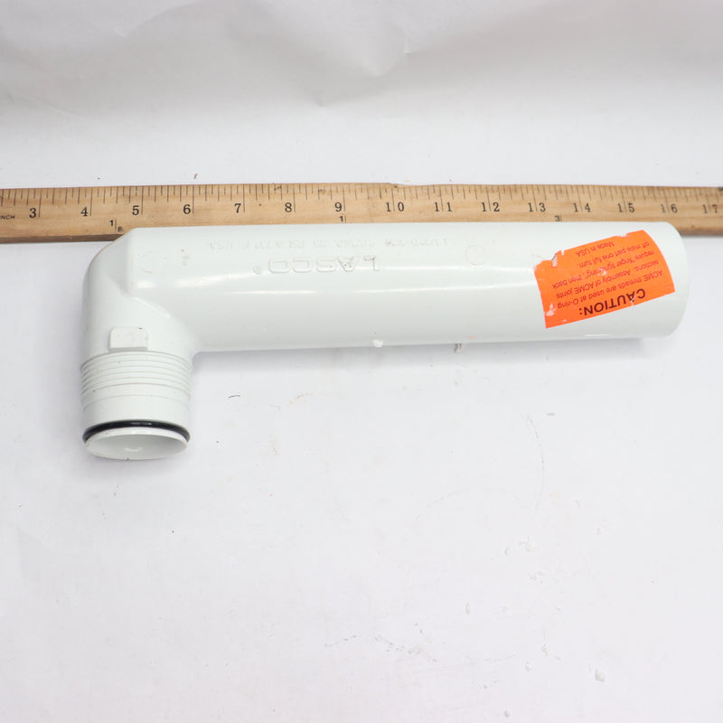 Lasco Dura NPT Pipe 315 PSI Plastics White Long Elbow Only 1-1/2" D-3139