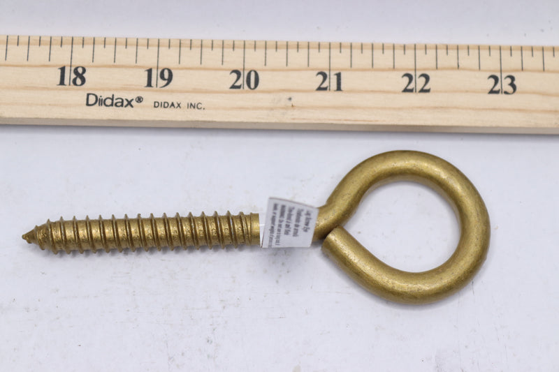 Hardware Essentials Forged Eye Lag Bolt Gold Plated 7/16" x 5.25" 322625