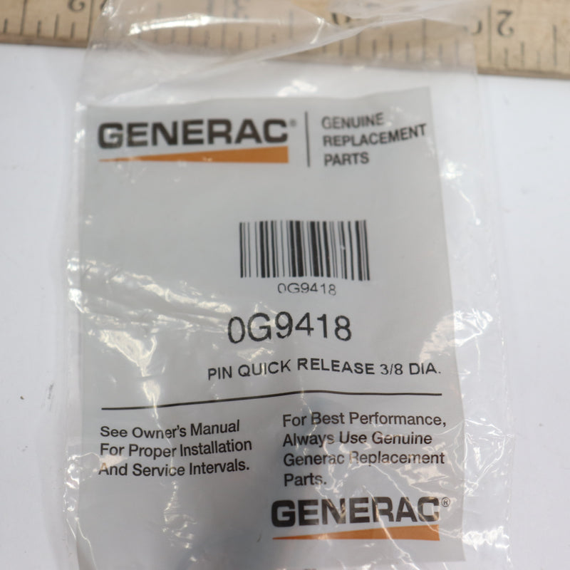 Generac Generator Replacement Quick Release Pin 3/8" 0G9418