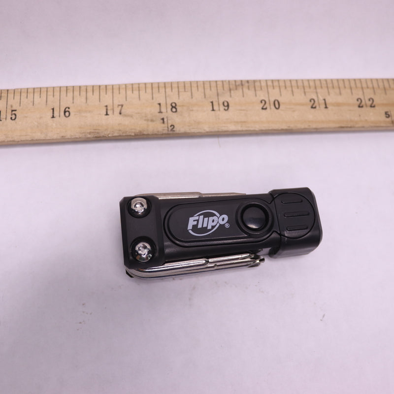 Flipo Pocket Tool With LED Light Black 10lm 3.25"L x 1.25"H x 1.25"W