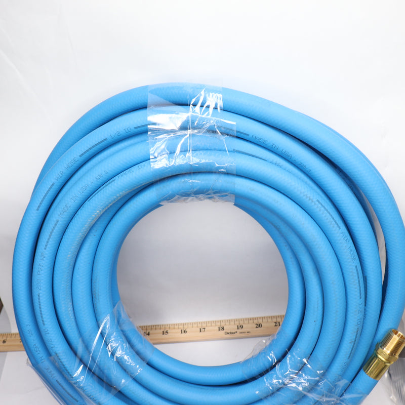 Air Hose Blue 1/2" ID x 50' - Hole Only (No Attachments)