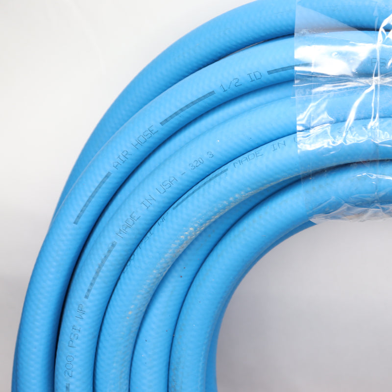 Air Hose Blue 1/2" ID x 50' - Hole Only (No Attachments)