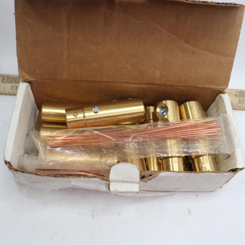 (10-Pk) Eaton Cam-Lok Plug Contact Double Set Screw Brass Female 2/0-4/0 AWG