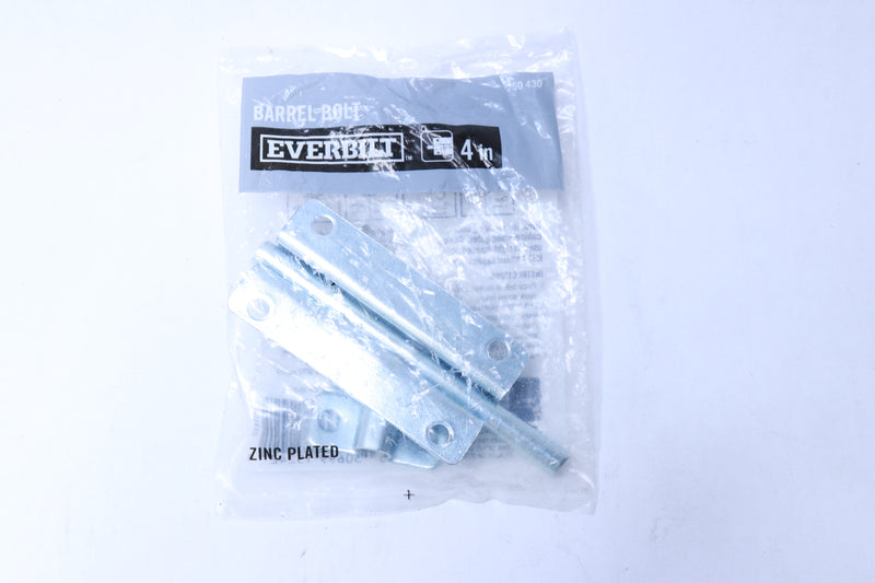 Everbilt 15242 Heavy Duty Zinc-Plated Barrel Bolt, 4"