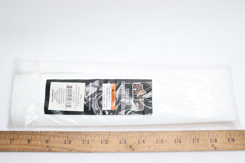 (2-Pk) Gorilla Grip Heat Resistant Stove Gap Covers White Silicone