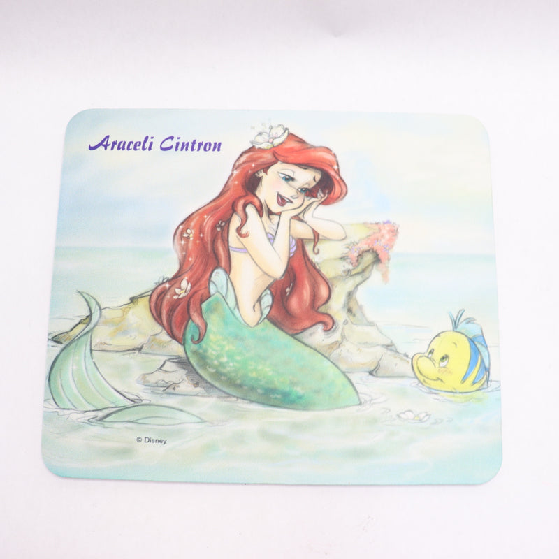 Disney Little Mermaid Mouse Pad Faux Feather 9-1/8" X 7-3/4" - Print As Shown
