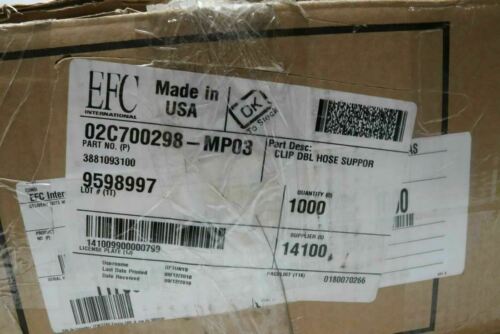 (100-Pk) EFC International Clip Double Hose Support 02C700298-MP03
