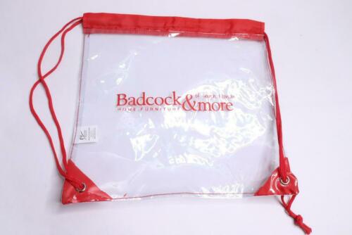Badcock and More Drawstring Bag Clear