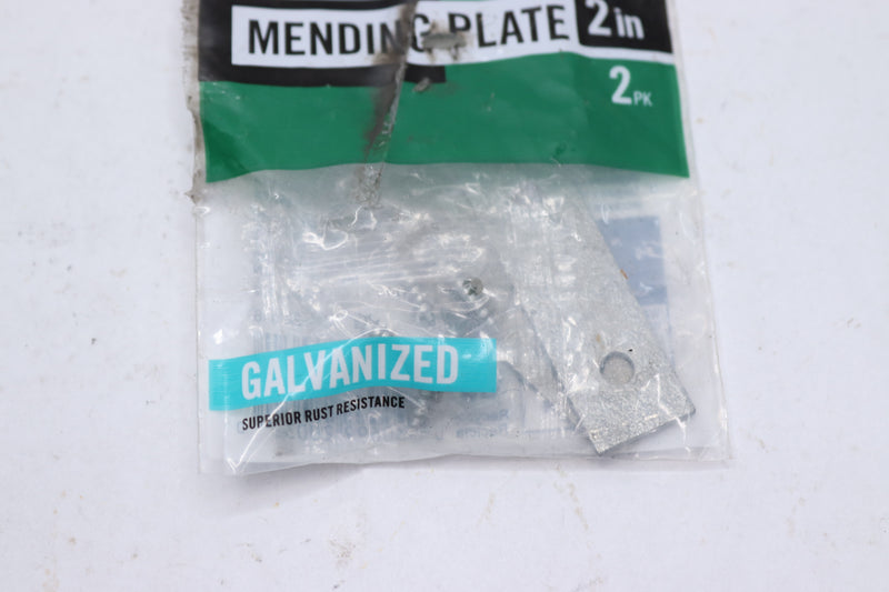 (2-Pk) Everbilt Mending Plate Galvanized 2" 223116