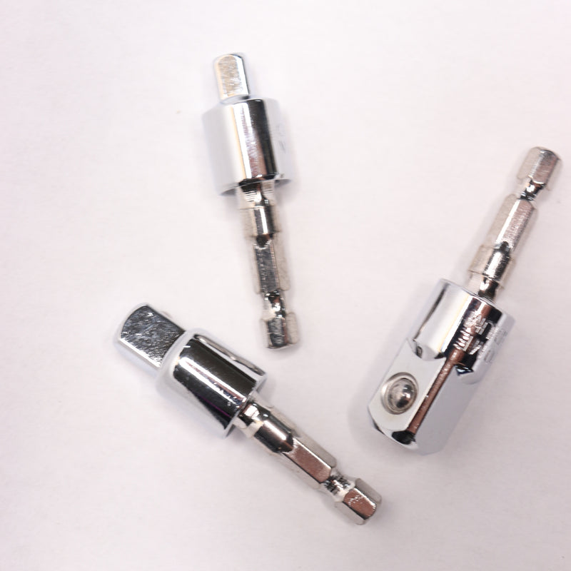 (3-Pk) Honoson Power Drill Sockets Adapter 1/4", 3/8", 1/2"