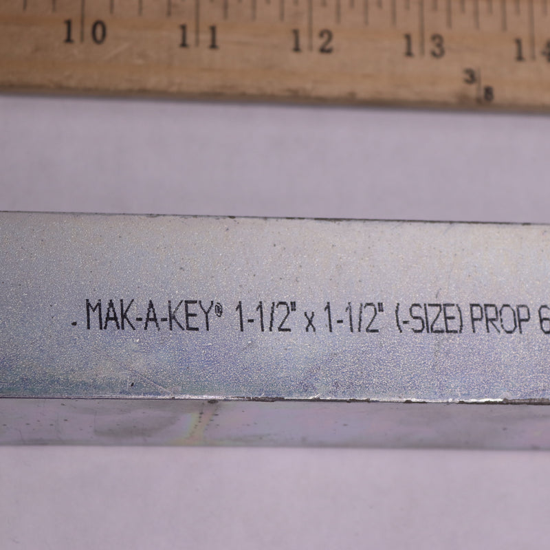 Mak-A-Key Key Stock Carbon Steel Zinc Clear 1-1/2" x 1-1/2" x 12"