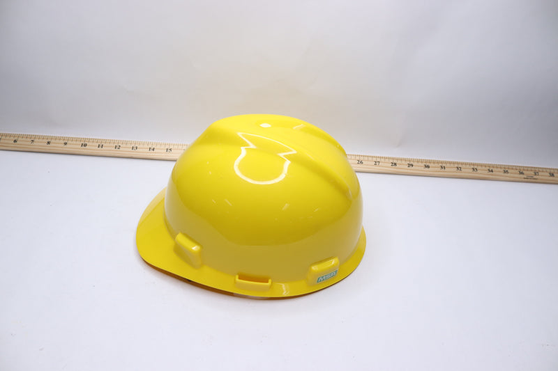 MSA V-Gard Cap Style Safety Hard Hat Suspension Polyethylene Shell Yellow