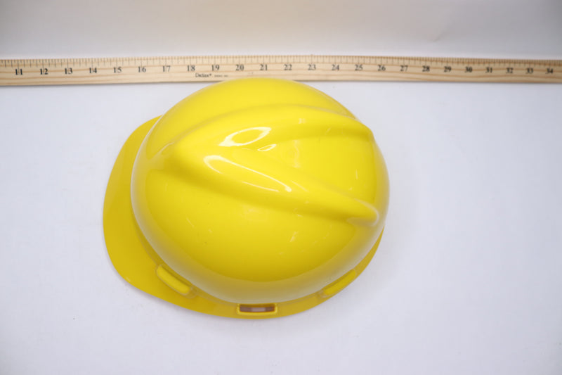 MSA V-Gard Cap Style Safety Hard Hat Suspension Polyethylene Shell Yellow