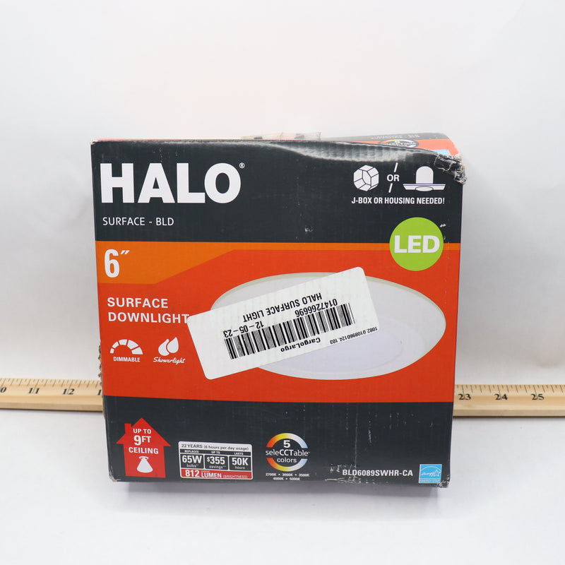 Halo Integrated LED Recessed Ceiling Mount Light Trim 2700K-5000K White 6"