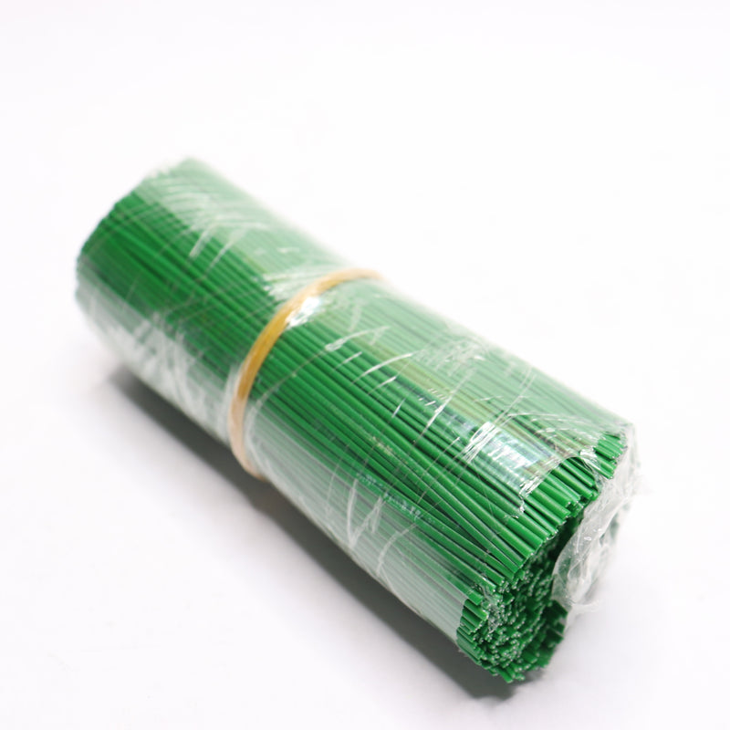 50PK Wrapped Floral Wire Stems Plastic Green 40cm L x 20mm Dia 7872500430