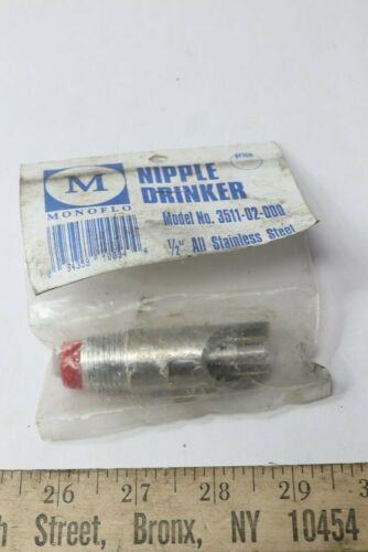 Monoflo Nipple Drinker Stainless Steel 1/2" 3511-02-000