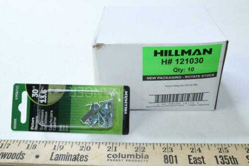 (10)6-Pack - Hillman Steel Picture Hanger 30 lbs. 121030