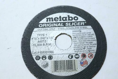 Metabo Slicer Cutoff Wheel A60TZ 4-1/2" x .040" x 7/8" 655331000